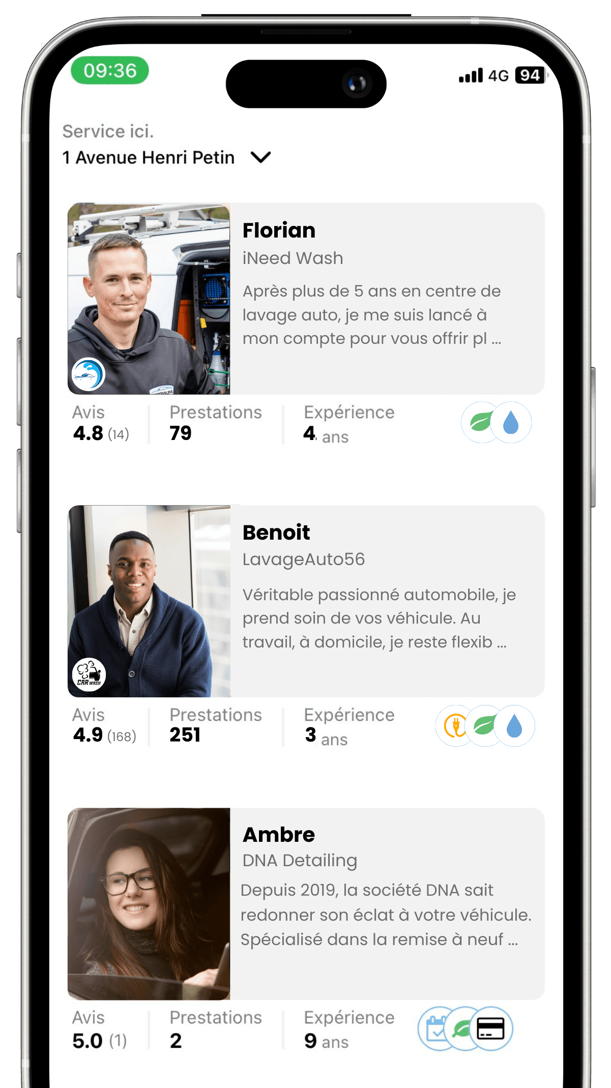 Recherche de professionnels par ville ou adresse postale